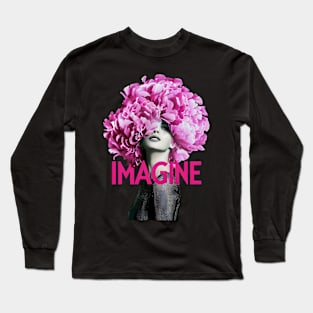 Imagine - Flower Head Woman Long Sleeve T-Shirt